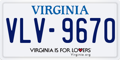 VA license plate VLV9670