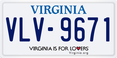 VA license plate VLV9671