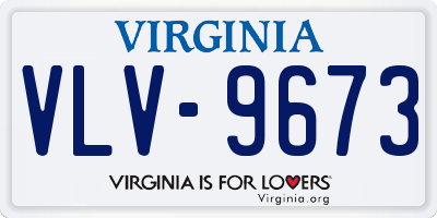 VA license plate VLV9673