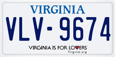 VA license plate VLV9674