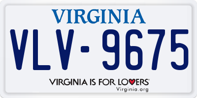 VA license plate VLV9675