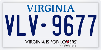 VA license plate VLV9677