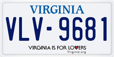 VA license plate VLV9681