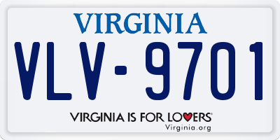 VA license plate VLV9701