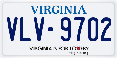 VA license plate VLV9702