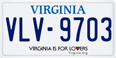 VA license plate VLV9703