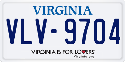 VA license plate VLV9704