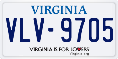 VA license plate VLV9705