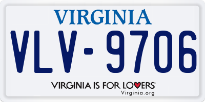 VA license plate VLV9706