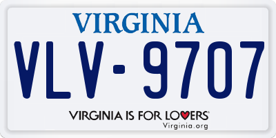 VA license plate VLV9707