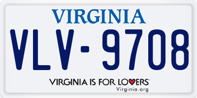 VA license plate VLV9708