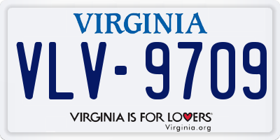 VA license plate VLV9709