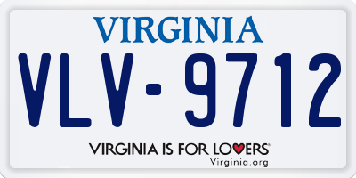 VA license plate VLV9712