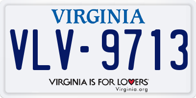 VA license plate VLV9713