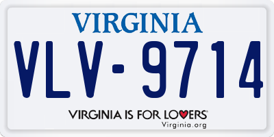 VA license plate VLV9714