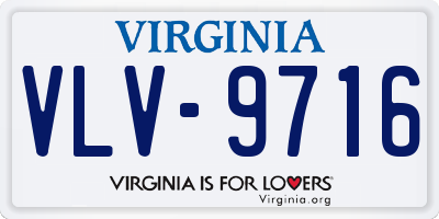 VA license plate VLV9716