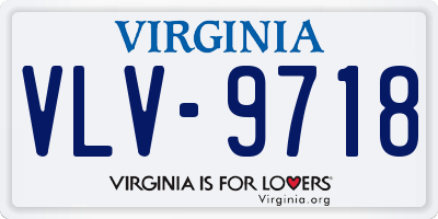 VA license plate VLV9718