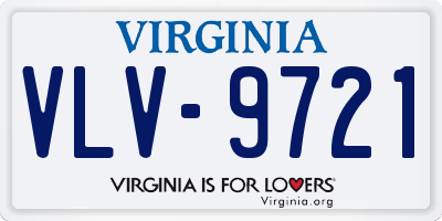 VA license plate VLV9721