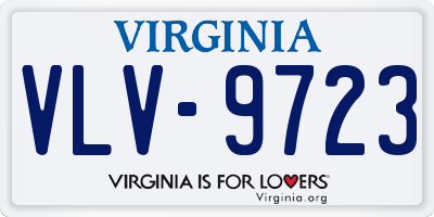 VA license plate VLV9723