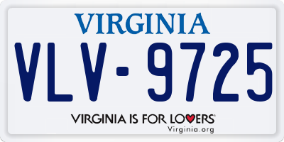 VA license plate VLV9725