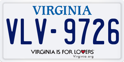 VA license plate VLV9726