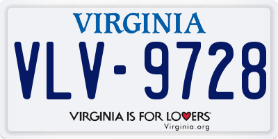 VA license plate VLV9728