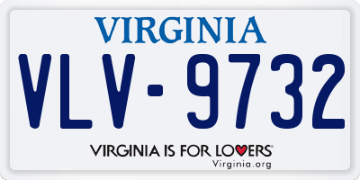 VA license plate VLV9732