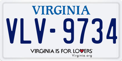 VA license plate VLV9734