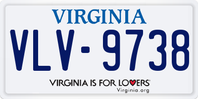 VA license plate VLV9738