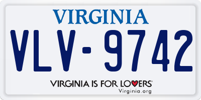 VA license plate VLV9742