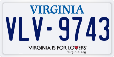 VA license plate VLV9743