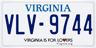 VA license plate VLV9744