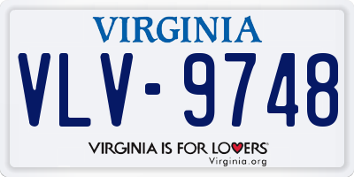 VA license plate VLV9748