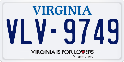 VA license plate VLV9749