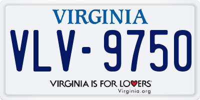 VA license plate VLV9750