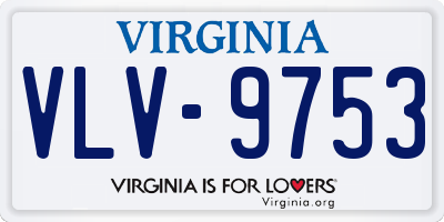 VA license plate VLV9753