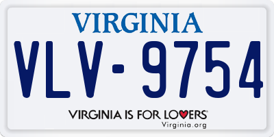 VA license plate VLV9754