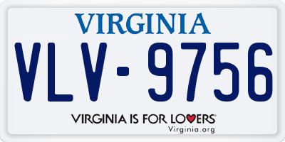 VA license plate VLV9756