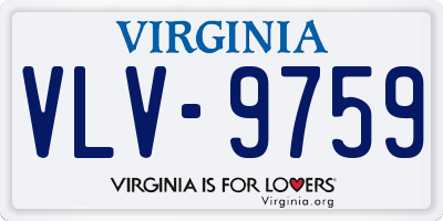 VA license plate VLV9759