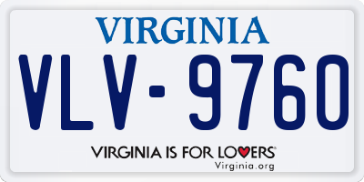 VA license plate VLV9760