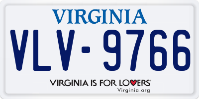 VA license plate VLV9766