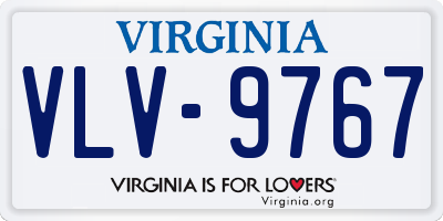 VA license plate VLV9767