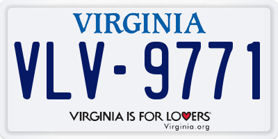 VA license plate VLV9771