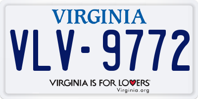 VA license plate VLV9772