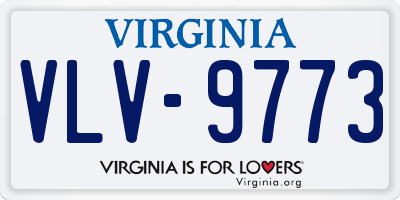 VA license plate VLV9773