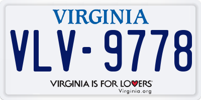 VA license plate VLV9778