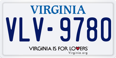 VA license plate VLV9780