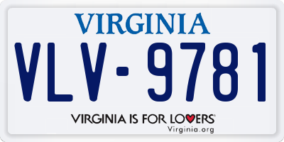 VA license plate VLV9781