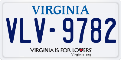 VA license plate VLV9782