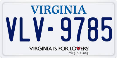 VA license plate VLV9785